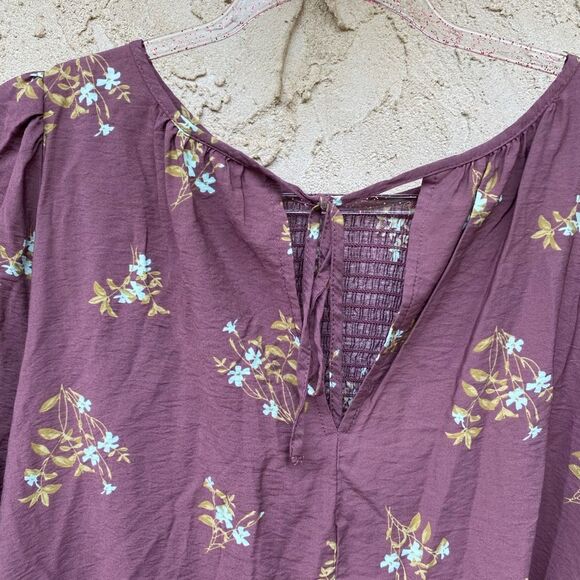 A new day size small purple long sleeve pheasant babydoll dress floral target - Picture 6 of 8